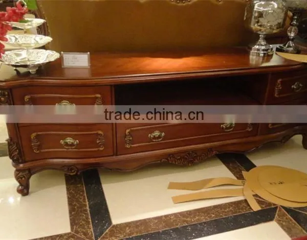 Tv Hall Cabinet Living Room Furniture Designs Teak Wood tv Cabinet Simple Design tv Stand photo-5
