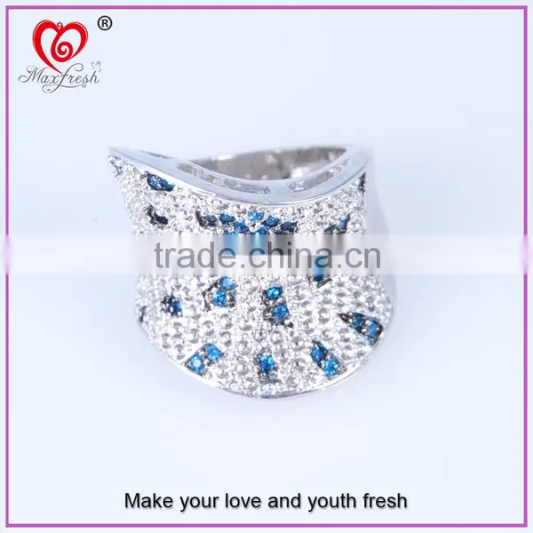 Fashion Plating Gold Ball Ring 925 Silver Ring Base Top Quality Diamond Ring for Man