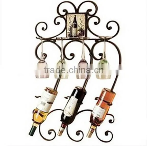 Metal Wire Antique Wine Rack,Absolutely Gorgeous Metal Glass and Wine Rack photo-4