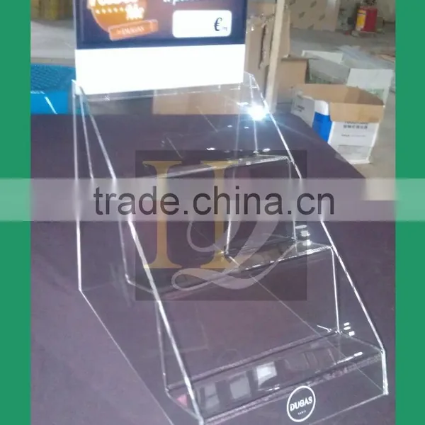 Custom 3 Tier Acrylic Makeup Display Stand/3 Step Cosmetic Display Rack Quality Choice photo-4
