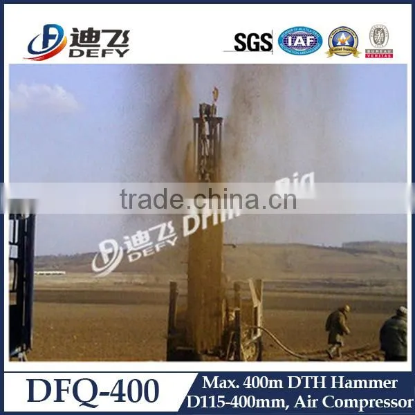 DFQ-400 Water Well DTH Drilling Rig Working With Air Compressor for Granite Borehole photo-6