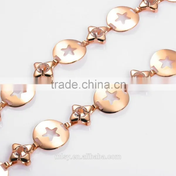 Fancy Chain Gold Plated Flat of Russian Gold Chain Brightness F1-80152 photo-4