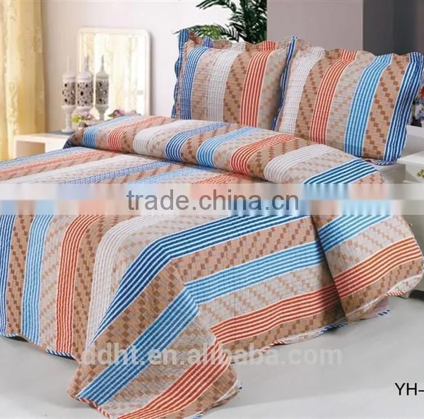Blue Red White Lines Patchwork Bedding Sets / Patchwork Quilts