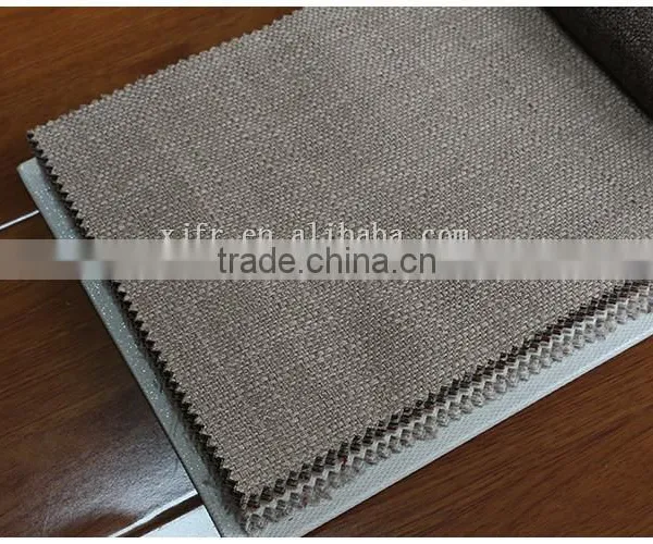 100% Polyester Fiber Flame Retardant Woven Copy Linen Fabric XJCD 0816 photo-2
