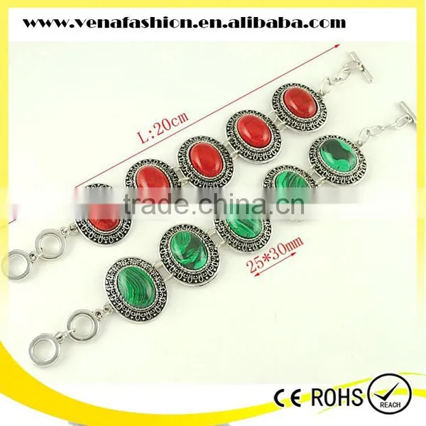 Genuine Green Stone Bracelets, Red Stone Bracelet photo-4