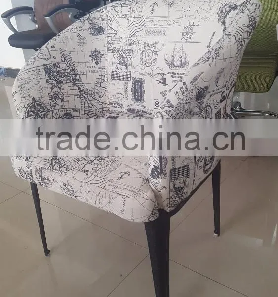 Coffee Shop Colorful Single Sofa Fabric Tub Chair photo-3