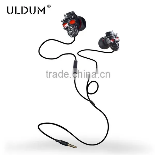 ULDUM TPE Wire Skull In-ear Earphone for Mobile Phone Mp3 Mp4 photo-4