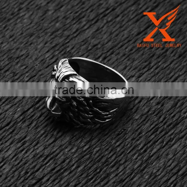 In Stock Man Jewelry Top Quality Luxury Wholesale Cheap Custom Hand Made Stainless Steel Casting Lion Shape Ring photo-4