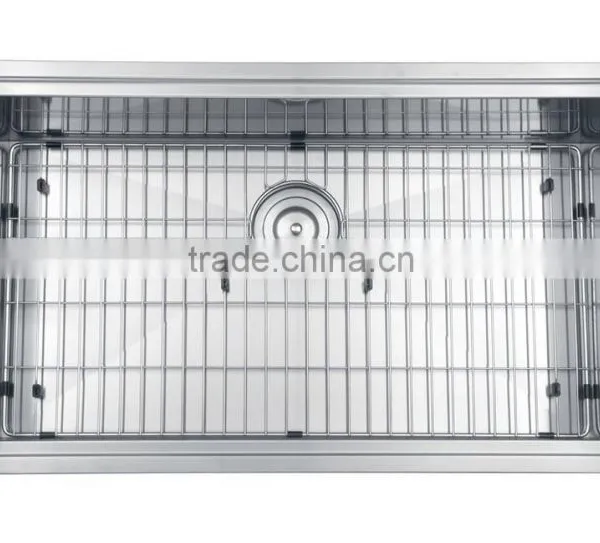 Undermount Single Bowl Kitchen Sink With Strainer, Grids and Colander photo-2
