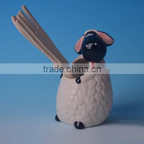 High Quality Ceramic Kitchen Spoon Rest With Sheep Design,ceramic Sheep Kitchen Spoon Holder photo-5