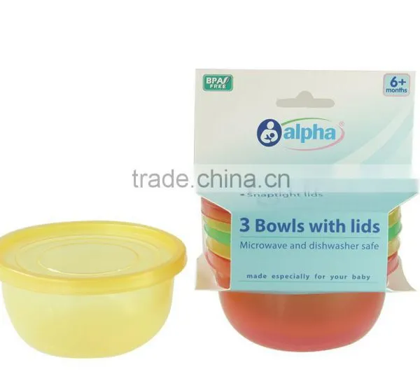 3 Pack Semi Disposable Bowls With Lids