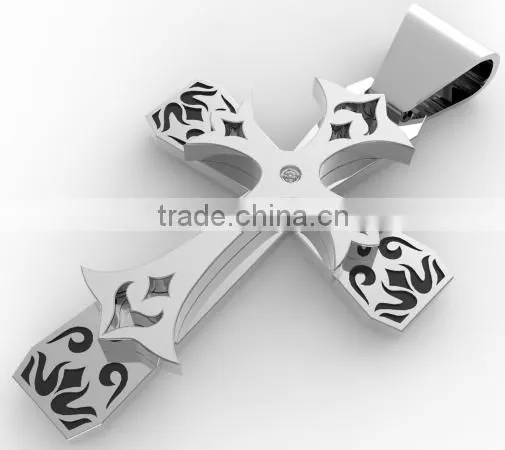 Costing Men Jewelry Necklace Pendant Stainless Steel Cross Pendant photo-5