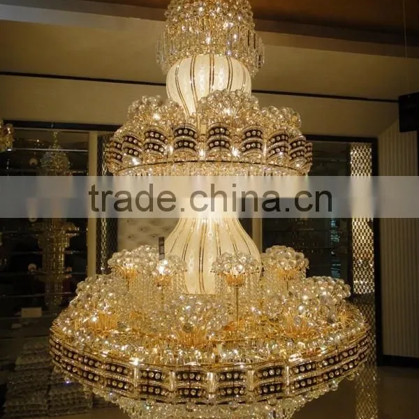 Newest Crystal Hanging Chandelier / Pendant Lamps Big Modern Light Gold photo-5