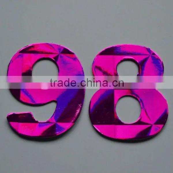 Easy Instant Decor Decals Glitter Laser Number Sticker