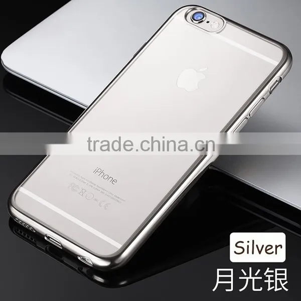 High Quality Transparent Electroplate TPU Back Case for IPhone 6plus 6s Plus 5.5inch photo-4