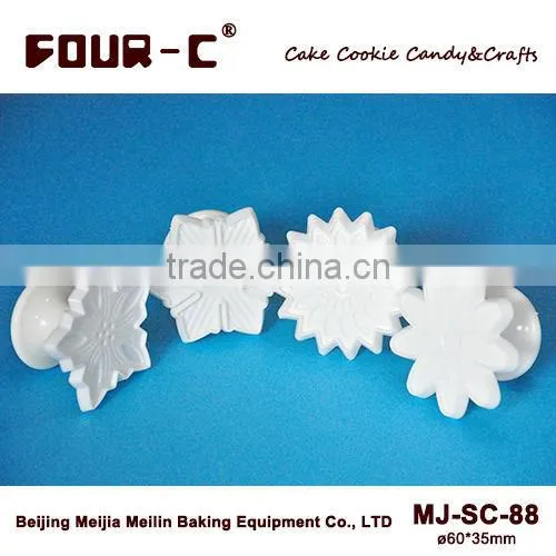 Magic 4pcs Cutters, Plastic Sugarcraft Cutters