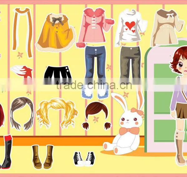 Best Seller Promotional Dress up Fridge Magnet Customized PVC Dress up Magnet Magnetic Dress up Gifts photo-5