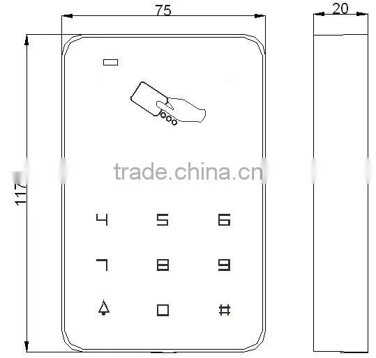 Touch Keypad Standalone Single Door Access Controller, Door Access Control With Card Reader photo-5