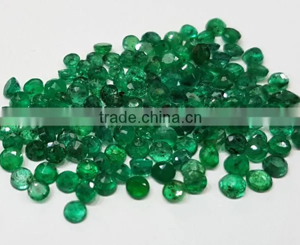 5mm Natural Loose Dark Green Brazil Emerald Round Transparent photo-3
