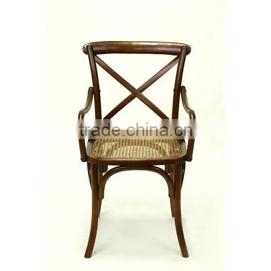 Leisure Foot Metal Bar Stool Antique Wood High Back Dining Chair photo-4