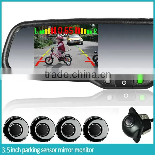 3.5 Inch Car Interior Rearview Mirror Monitor With OEM Parking Sensor photo-3