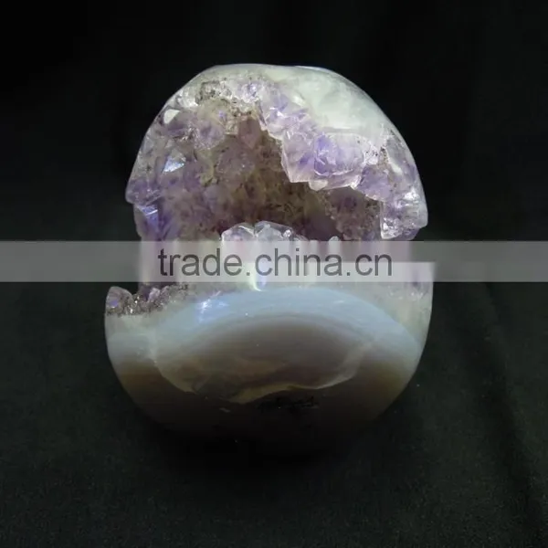 Precious Gemstone Home Decoration Skull Amethyst Skull for Sale With Geode photo-3