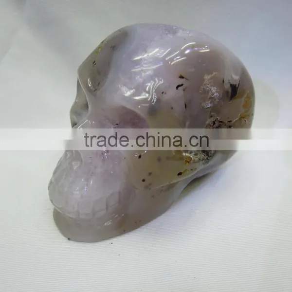 Excellent Handcraft Wholesale Natural Amethyst Crystal Skull With Geode All by Hand Carve Best Gift to Friends photo-2