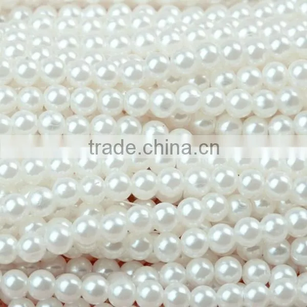 Wholesale Connecting 6mm Immitation Pearl ABS Plastic Round Plastic Beads Chain for Clothing and Christmas Decoration photo-3
