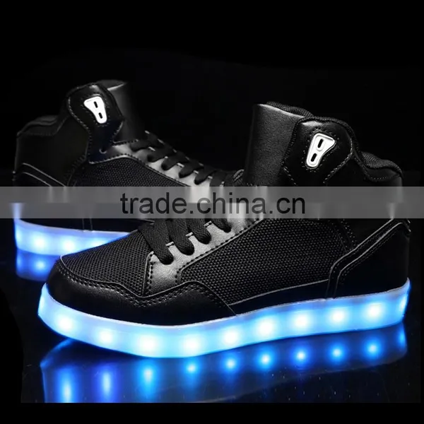 2016 The Latest High Neck Shoes For Men LED Light Up Shoes photo-4