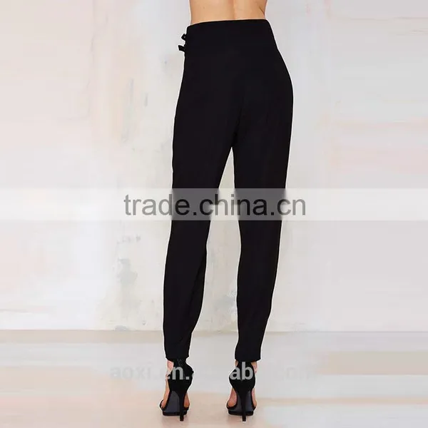 Trade Assuarance Supplier Latest New Design Fashion High Waisted Women Casual Pants photo-4
