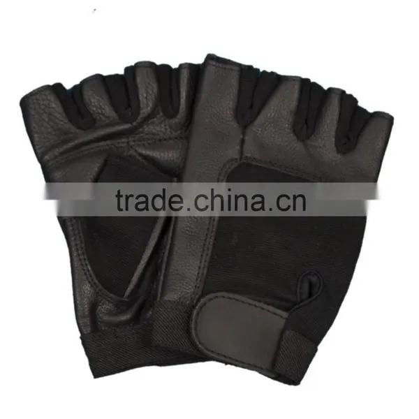 Fingerless Weight Lifting Gloves / Half Finger Weight Lifting, Gym Gloves / Short Finger Leather Gloves