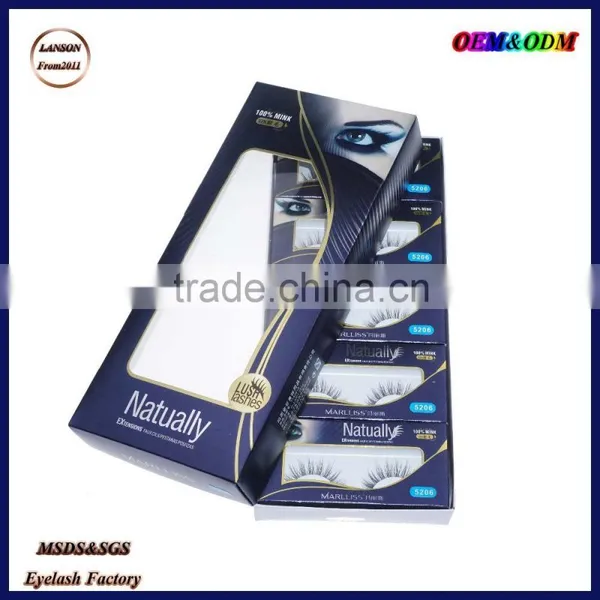 Wholesale Mink False Eyelashes,5206 3D Private Label Real Mink Lashes photo-5
