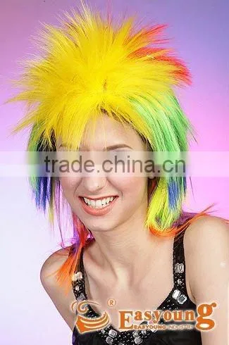 Multi Color Party Wig, Cheap Synthetic Colorful Cosplay Wigs Wholesale photo-3