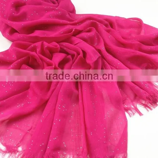 2015 Beautiful Dyeing Viscose Glittering Scarf photo-2