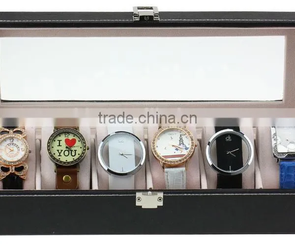 Customized 6 Grid Leather Watch Box for Display Gift Boxes photo-2