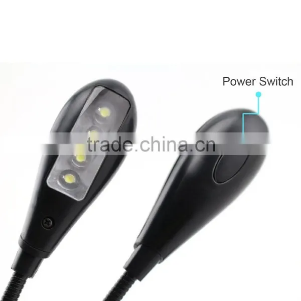Rechargeable Book Reading Light With 4 LED Bulb and Clip Suitable for Travel,Reading, Camping,bbq Light photo-6