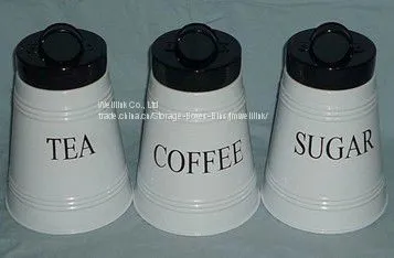 3pcs of Stainless Steel Canister Set (tea, Coffee and Sugar) photo-5