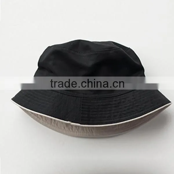 New Unisex 100% Cotton Solid Color Outdoor Simple Design Casual Bucket Hat photo-3