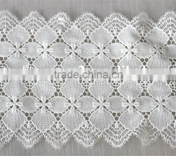 Good Looking 13cm White Polyester Embroidery French Lace photo-4
