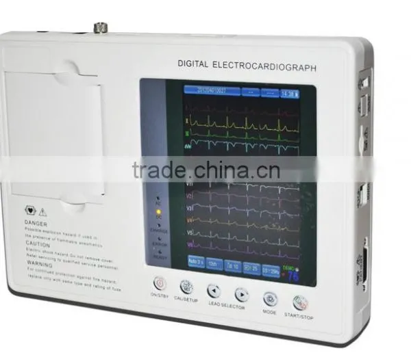 CE Certified 12 LEAD 3 Channel ECG EKG Machine Electrocardiograph Electrocardiogram With Thermal Recorder photo-2
