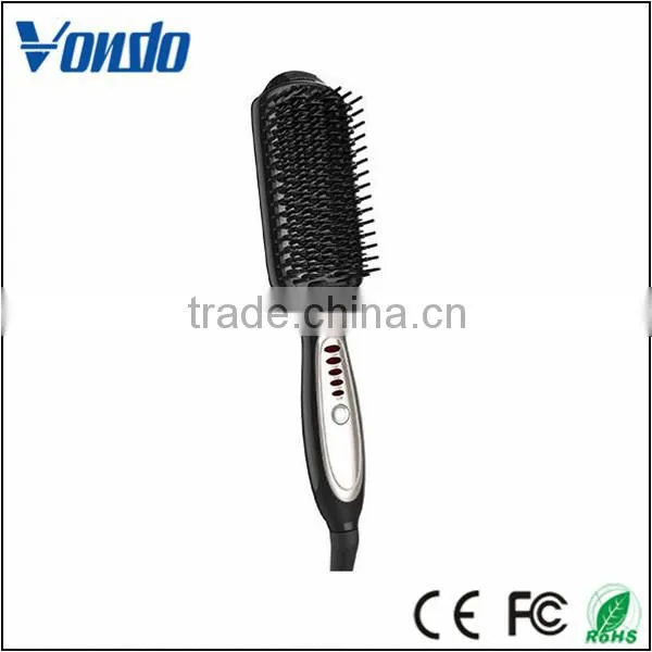 Multi-function Hair Straightener Curler HZ500 PTC Heating Hair Straightener With Brush photo-2