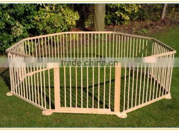 Solid Pine Wood Baby Playpen With Door photo-6