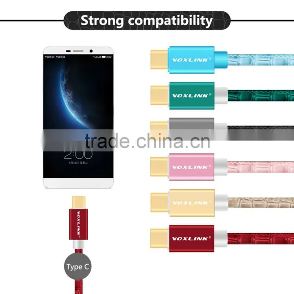 Voxlink 5v 1a/2a Gold Plated Fast Charging 2m Crocodile Micro USB 2.0 Charger Cable (type-c/micro Usb/for Ios Type)