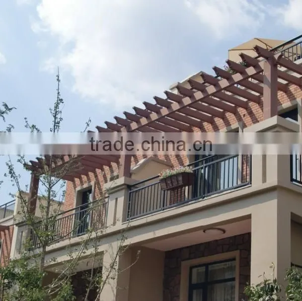 Outdoor Long Life Garden Wpc Pergola Waterproof Wood Plastic Composite Pergola Wpc photo-5