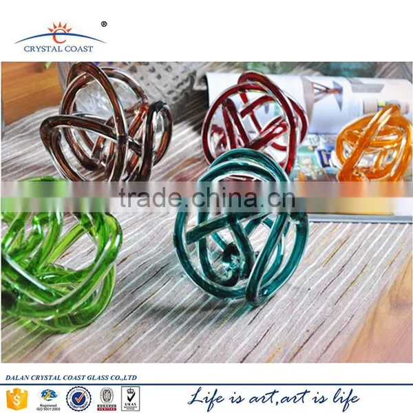 Hand Blown Clear Round Glass Ball Vase photo-4