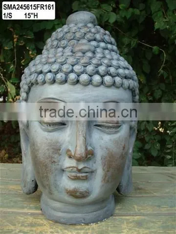 Bronze Darkness Buddha Head Statue for Garden photo-3