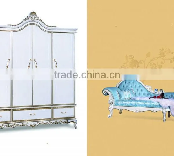 Bisini Royal Wardrobe Furniture, Luxury 3 Door Solid Wood Wardrobe Bedroom Furniture, White Bedroom Wardrobe photo-4