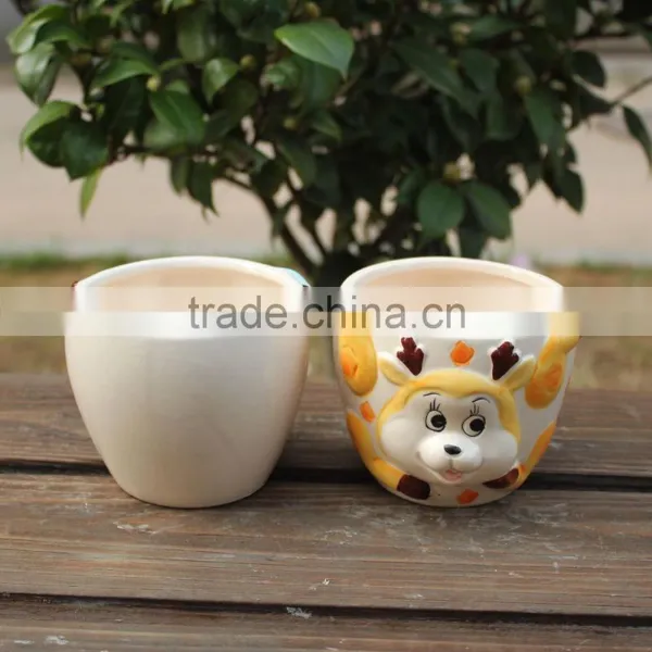 Attractive Small Animal Decor Ceramic Indoor Planters photo-3