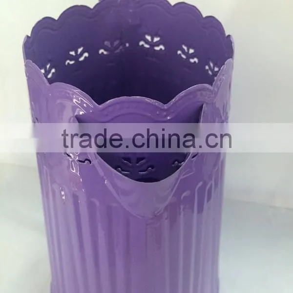 Made in China Cheap Decorative in Bulk Small Wholesale Galvanized Watering Cans With Vertical Stripes photo-5