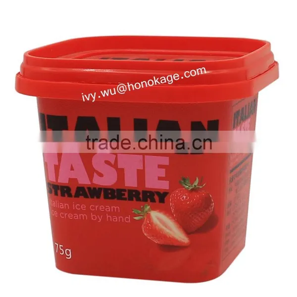 IML Plastic Ice Cream Container Packaging Design,Plastic Empty Ice Cream Tubs With FDA Certificate photo-3
